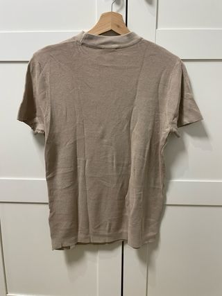 Camiseta Pull&Bear Hilo Beige Hombre