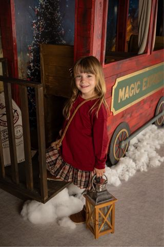 Decorado de navidad vagón de tren