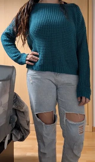 Jersey Shana verde azulado Talla L