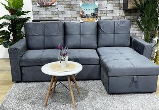 Pack Salón: Sofá, Mesa + 4 sillas y Mueble TV