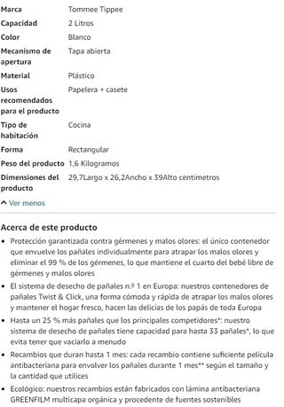 Contenedor Pañales Tommee Tippee Twist & Clic