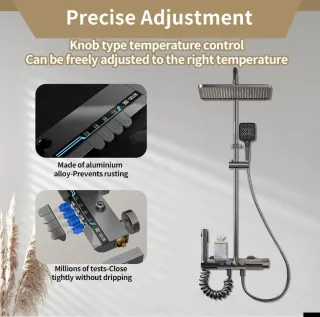 Columna Ducha Moderna Gris Oscuro