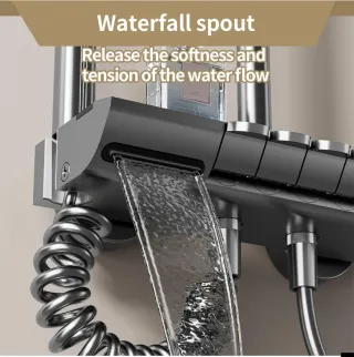 Columna Ducha Moderna Gris Oscuro