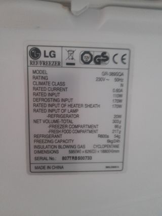 Nevera LG Blanca