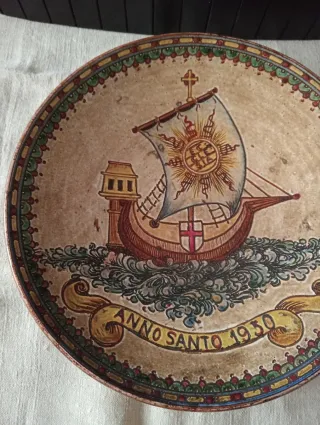 Piatto da parete Anno Santo 1950 Giotto G. - Italy