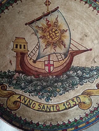 Piatto da parete Anno Santo 1950 Giotto G. - Italy