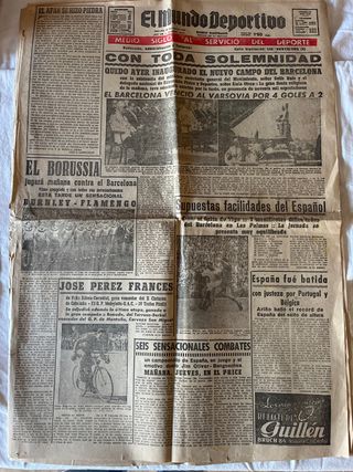 Periódico El Mundo Deportivo 1957