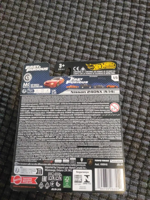 Hot Wheels Nissan 240SX S14 Fast and Furious