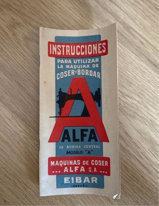 Máquina de coser ALFA Modelo A