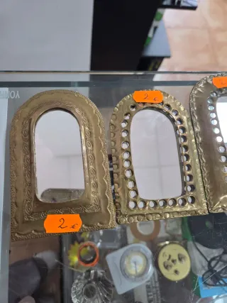 3 Espejos Decorativos Dorados