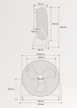 CREATE / AIR FLOOR RETRO Ventilador Industrial