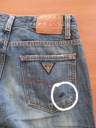 Jeans Guess Dritti Blu Delavé Donna M