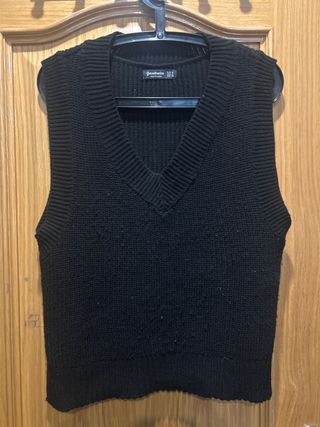 Chaleco de punto Stradivarius negro Talla M