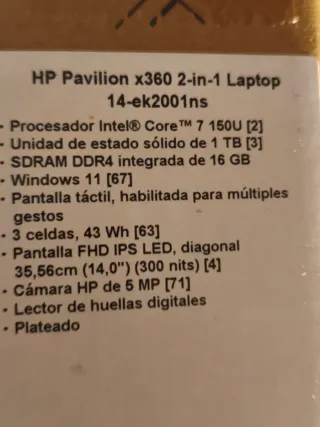 Portátil HP Plata/Negro