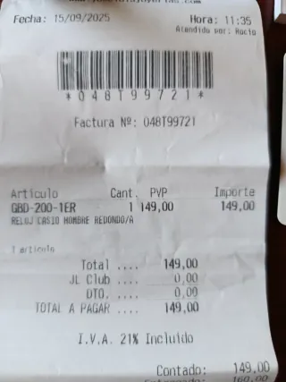 Casio G-Shock GBD-200 Negro