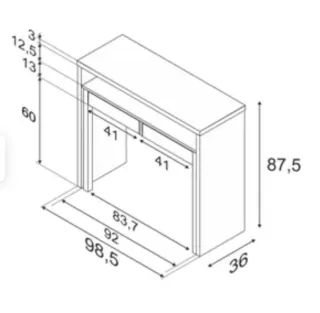 Escritorio extensible blanco
