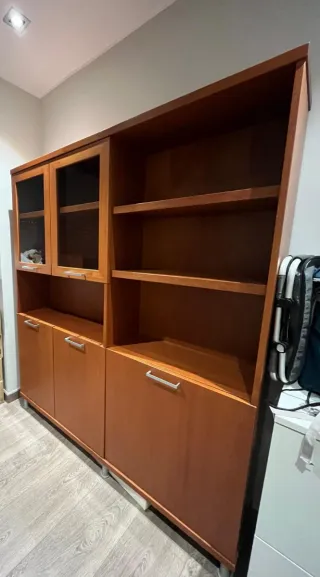 Librería Armario Madera y Cristal