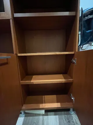 Librería Armario Madera y Cristal