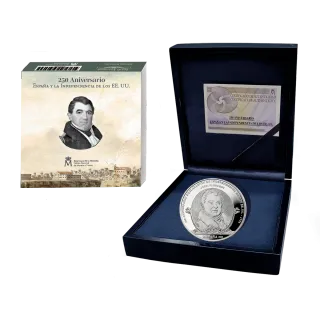 3 Monedas 10 € España Plata 250 Aniv. EEUU