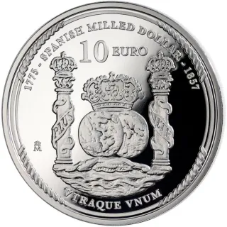 3 Monedas 10 € España Plata 250 Aniv. EEUU