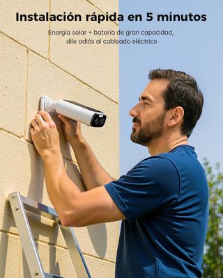 Cámara Vigilancia Exterior Solar 2K 3MP WiFi