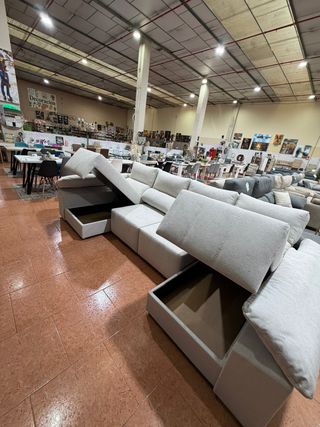 Sofá Cama Rinconera Modular Beige/Gris