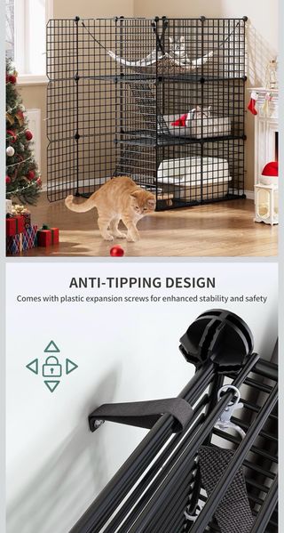 YITAHOME Jaula para Gatos de Interior, 3 Niveles,