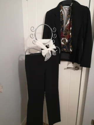 Traje de pantalón Cortefiel negro