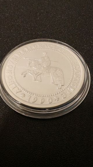 Moneda Plata 1 Onza Alfonso X el Sabio 1990 5 ECU