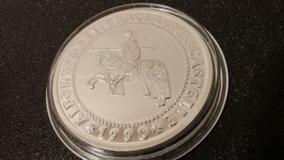 Moneda Plata 1 Onza Alfonso X el Sabio 1990 5 ECU