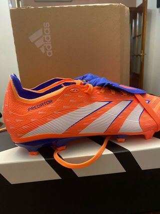 Botas Adidas Predator Naranja/Azul Nuevas