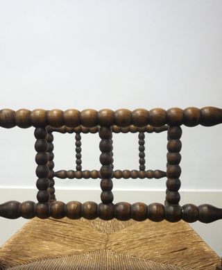 Banco holandés madera torneada antiguo