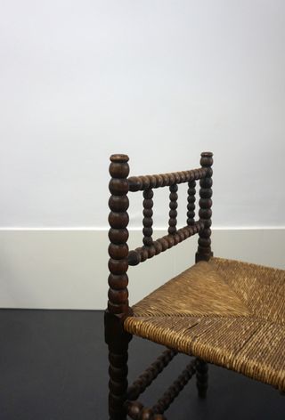 Banco holandés madera torneada antiguo