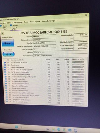 Disco Duro Toshiba 500GB 2.5