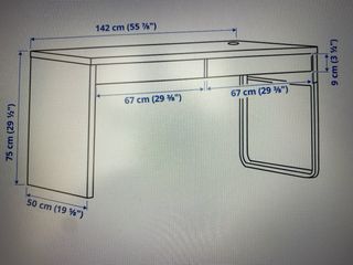 Escritorio IKEA negro 2 cajones