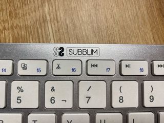 Teclado inalámbrico Subblim plata y blanco