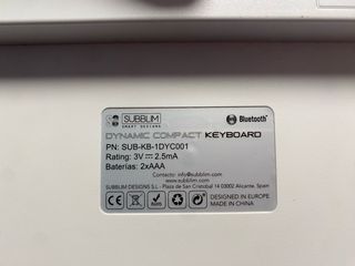 Teclado inalámbrico Subblim plata y blanco