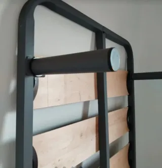 Somier Homey 90x190 Metal/Madera Gris