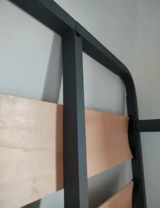 Somier Homey 90x190 Metal/Madera Gris