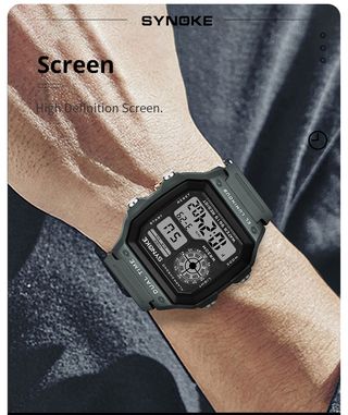 Reloj Deportivo Digital Clásico Negro NUEVO hombre