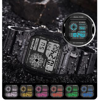 Reloj Deportivo Digital Clásico Negro NUEVO hombre