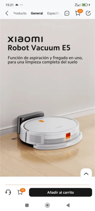 Robot Aspirador Xiaomi Robot Vacuum E5