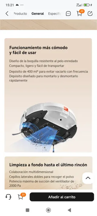 Robot Aspirador Xiaomi Robot Vacuum E5