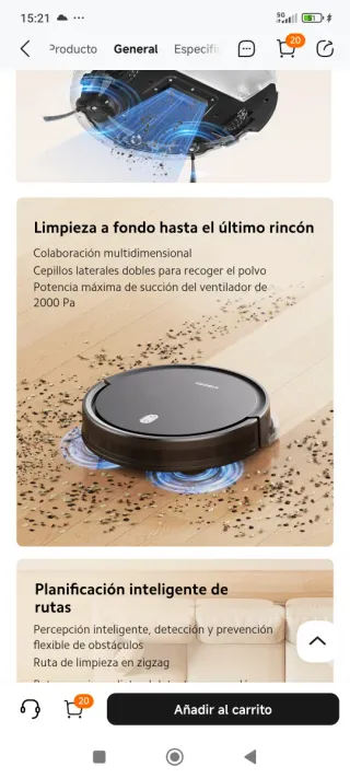 Robot Aspirador Xiaomi Robot Vacuum E5