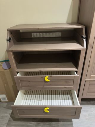 Mueble cambiador bebé madera sundvik