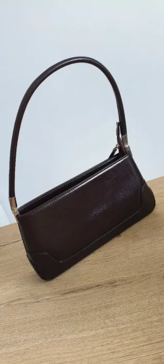 Bolso de mano/hombro. Marrón. Clásico, vintage