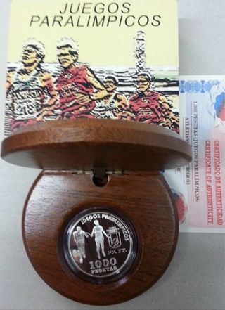 Moneda 1000 Pesetas Juegos Paralímpicos