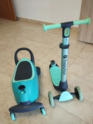 Correpasillos y Patinete 5 en 1 Yvolution