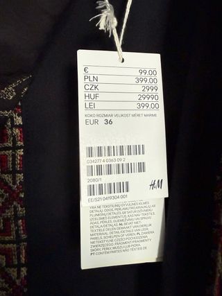 Blusa H&M Studio Negra y Roja