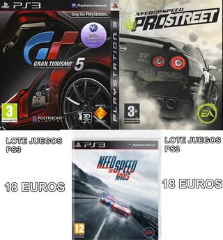 Lote 3 Juegos PS3: